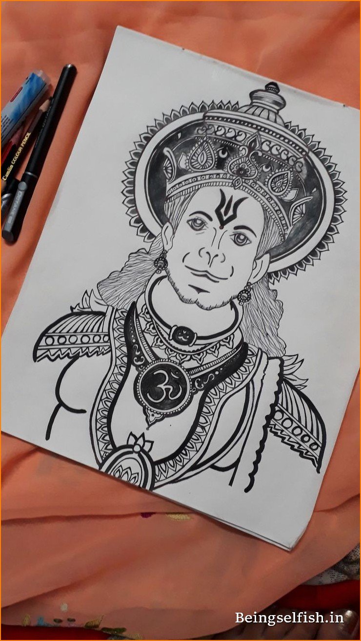 Easy Hanuman Drawing