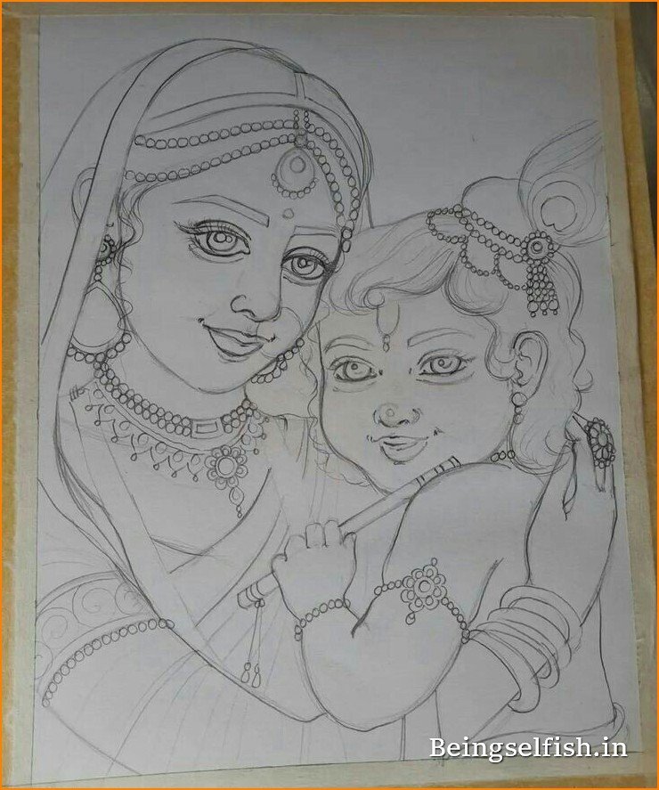 little-krishna-drawing