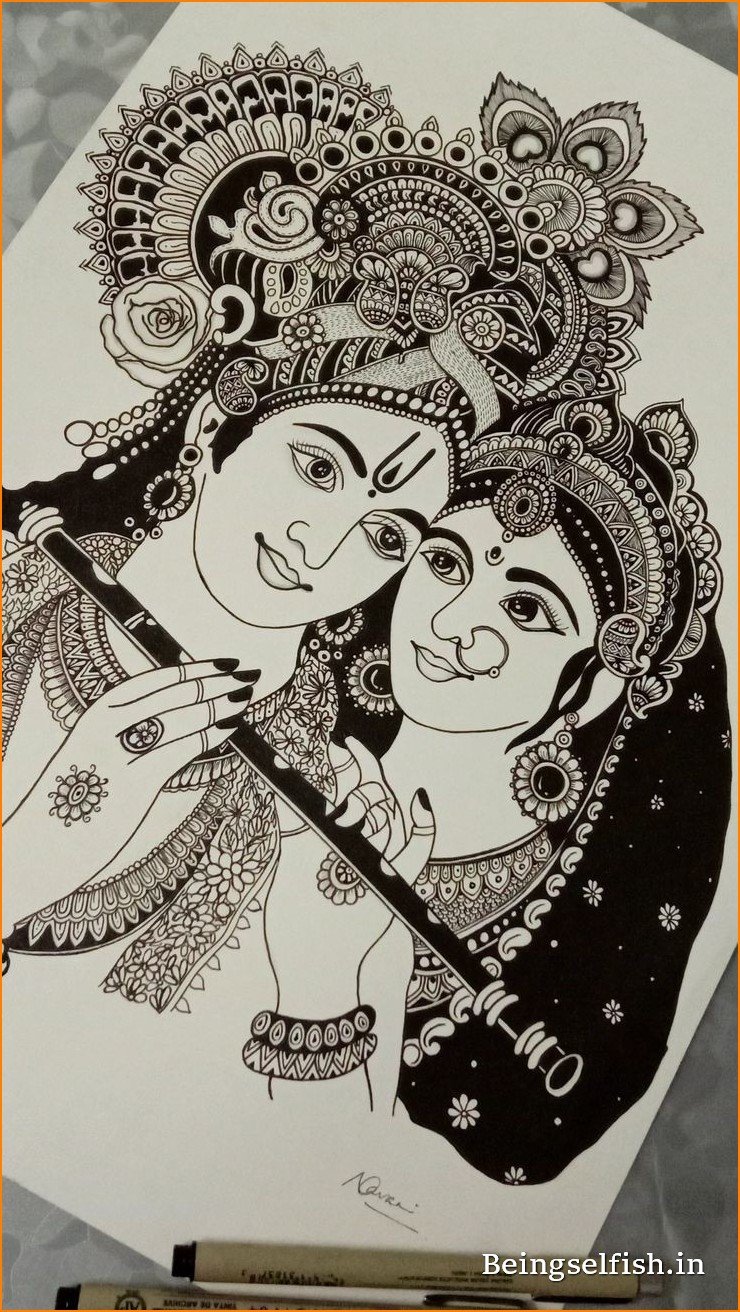 radha-krishna-drawing