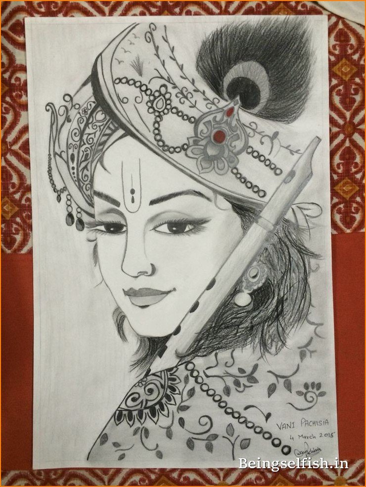 Lord Sri Krishna Drawing by Aswathy Arun - Fine Art America-saigonsouth.com.vn