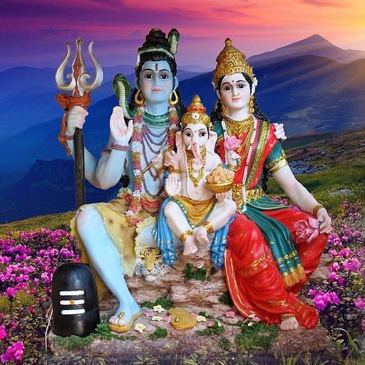 lord gan gan and goddess sitting on hill