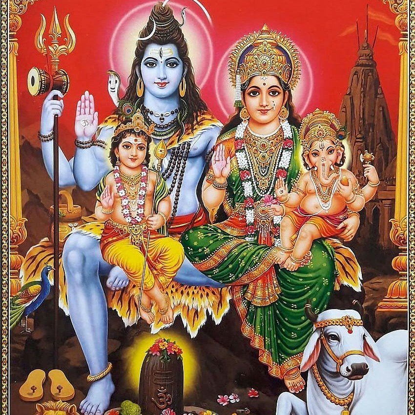 shiv parvati images aesthetic